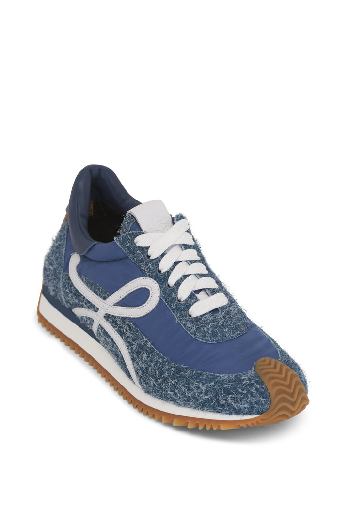 LOEWE FLOW RAW DENIM RUNNER SNEAKERS