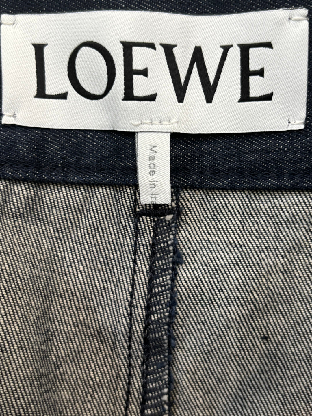 LOEWE ANAGRAM BAGGY APPLIQUÉD HIGH-RISE STRAIGHT LEG JEANS