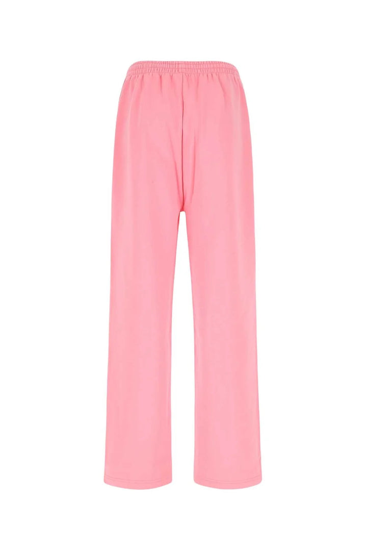 BALENCIAGA LOGO EMBROIDERED OVERSIZED COTTON TRACK PANTS