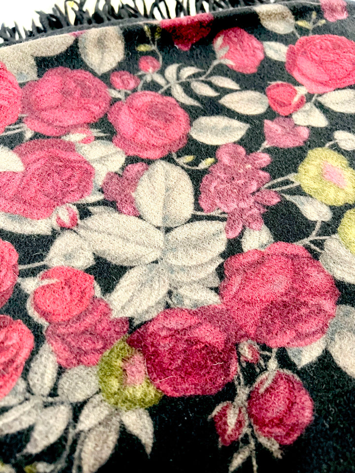 LORO PIANA FLORAL CASHMERE SHAWL