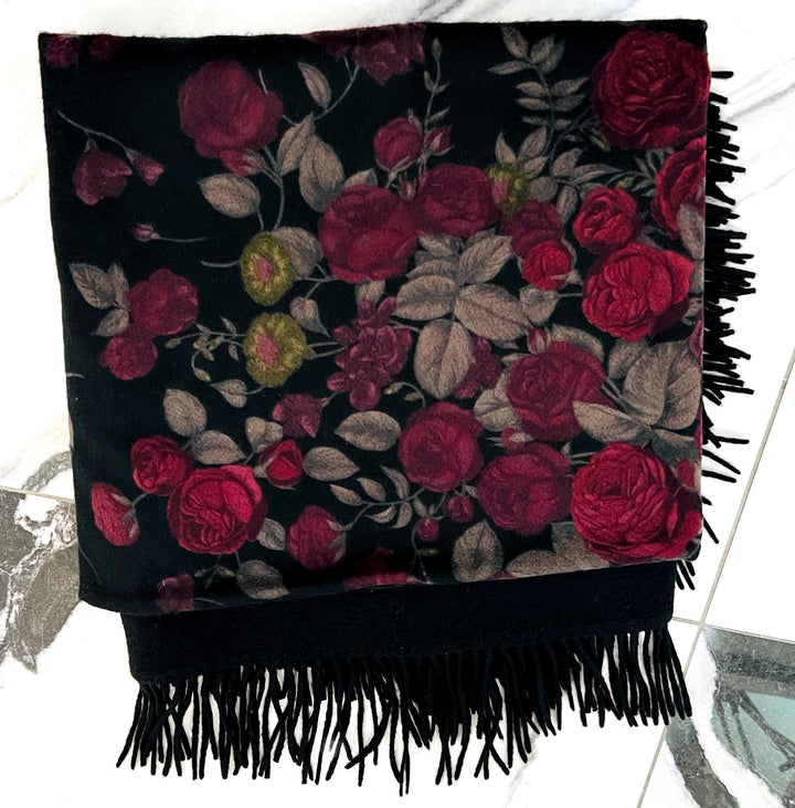 LORO PIANA FLORAL CASHMERE SHAWL