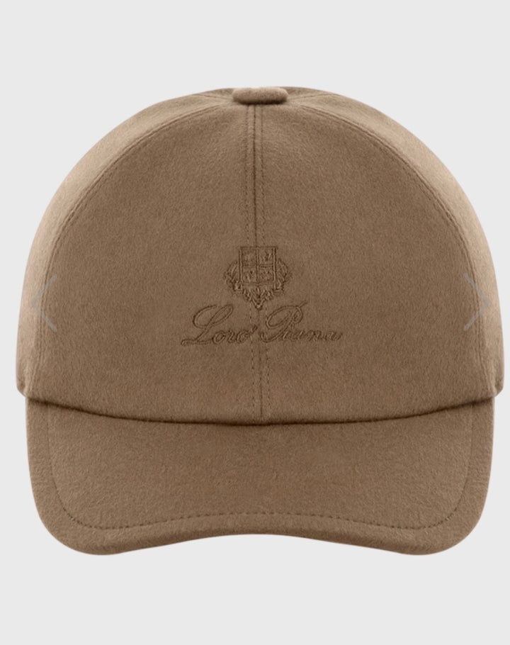 LORO PIANA LOGO EMBROIDERED STORM SYSTEM® CASHMERE FELT BASEBALL CAP