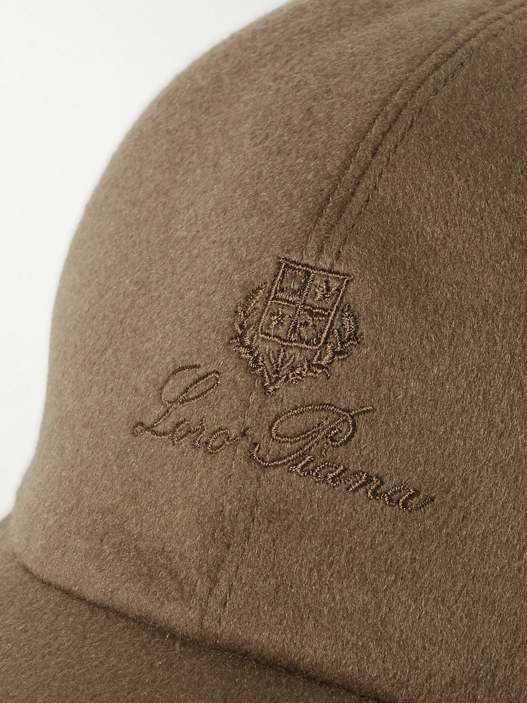 LORO PIANA LOGO EMBROIDERED STORM SYSTEM® CASHMERE FELT BASEBALL CAP