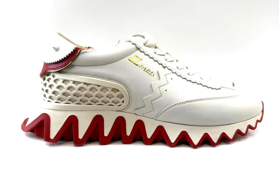 LOUBOUTIN LOUBISHARK DONNA RUNNER CALFSKIN LEATHER SNEAKERS