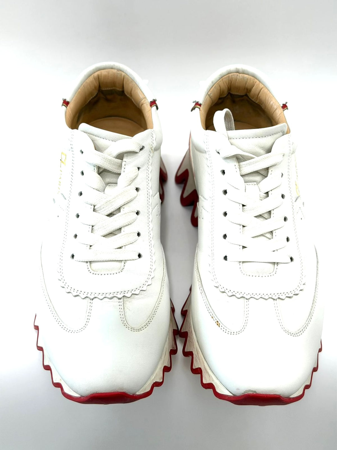 LOUBOUTIN LOUBISHARK DONNA RUNNER CALFSKIN LEATHER SNEAKERS