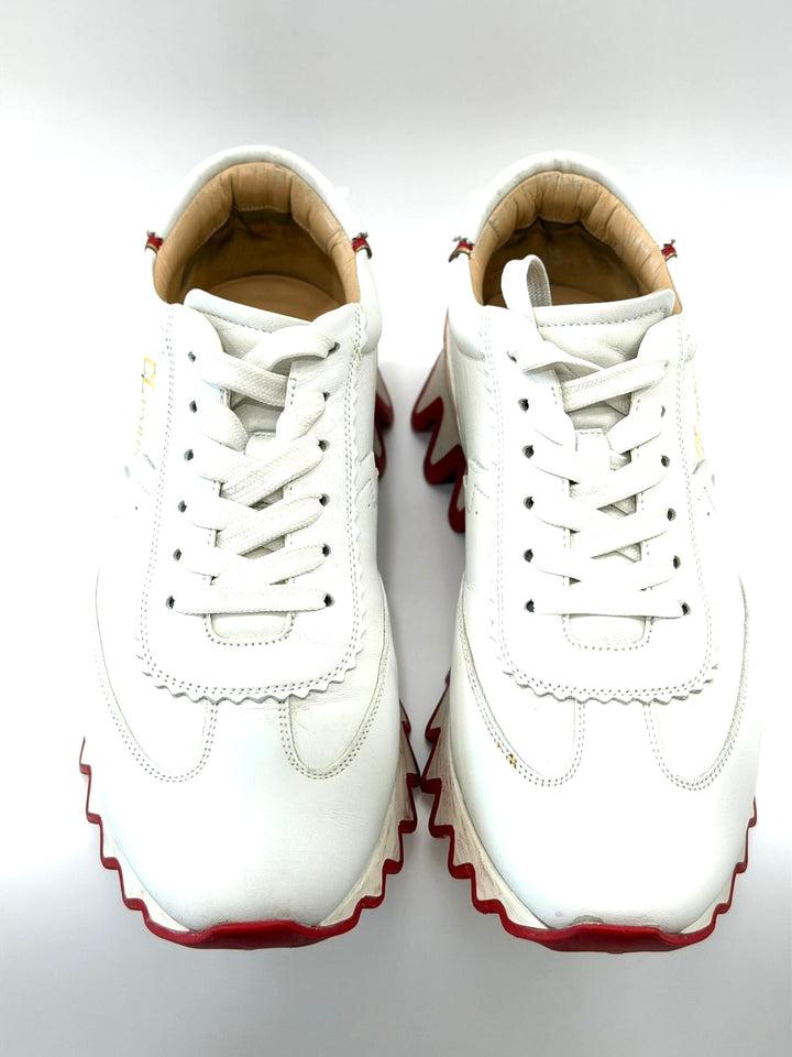 LOUBOUTIN LOUBISHARK DONNA RUNNER CALFSKIN LEATHER SNEAKERS