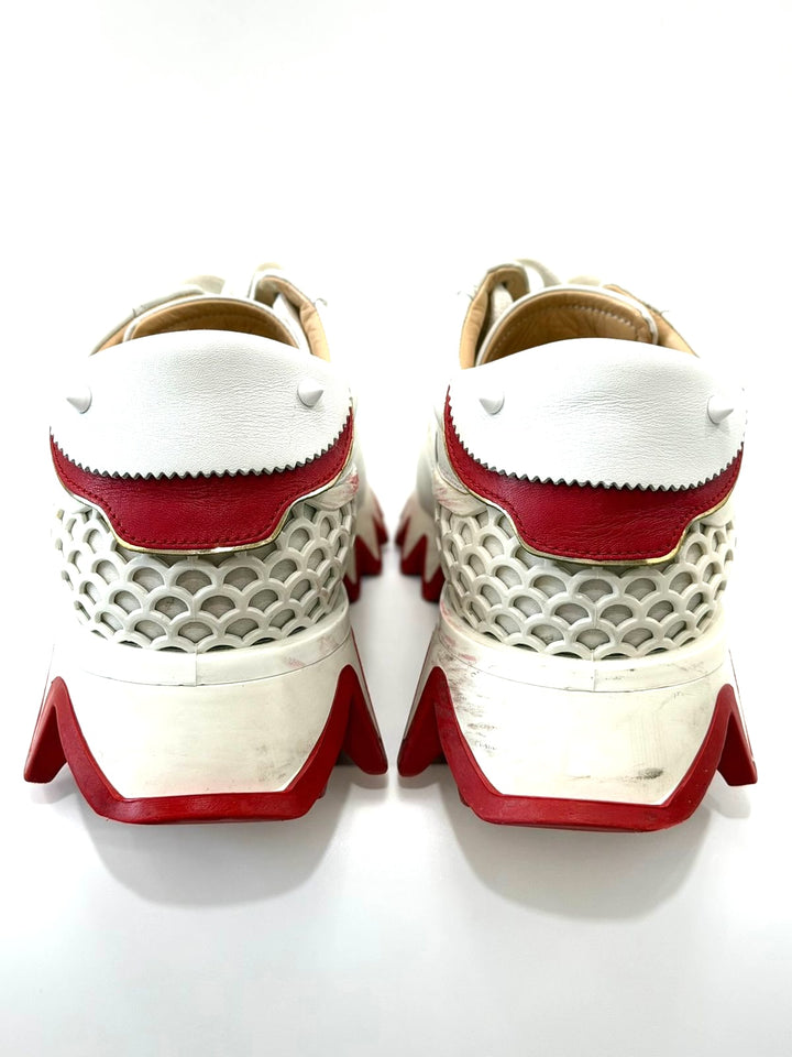 LOUBOUTIN LOUBISHARK DONNA RUNNER CALFSKIN LEATHER SNEAKERS