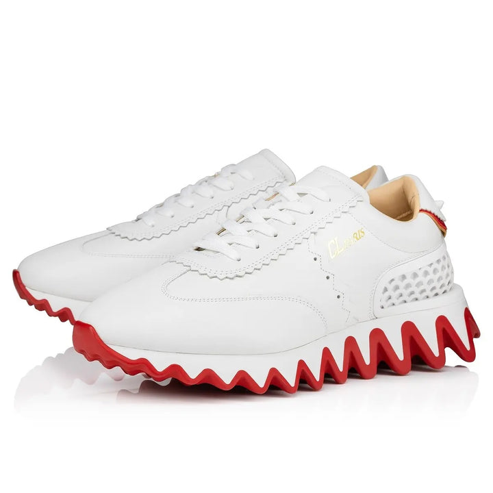 LOUBOUTIN LOUBISHARK DONNA RUNNER CALFSKIN LEATHER SNEAKERS