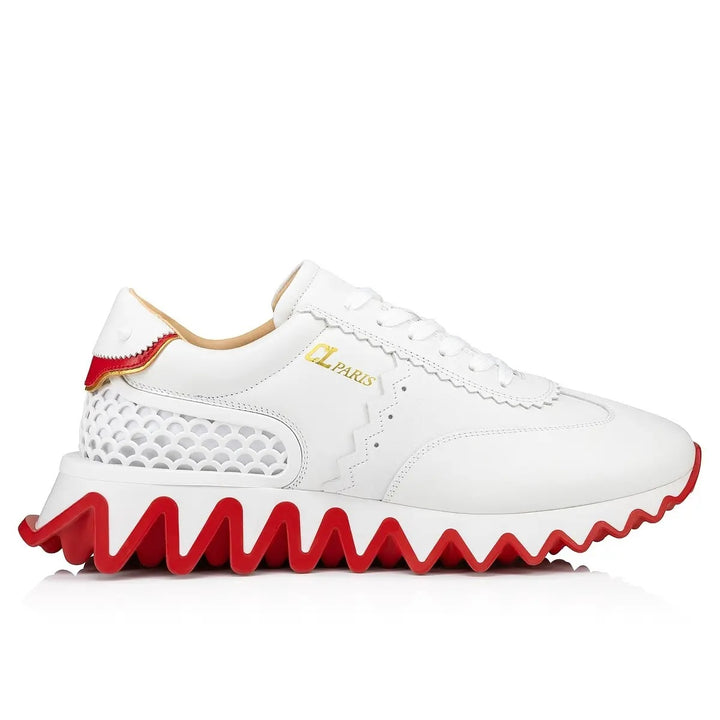 LOUBOUTIN LOUBISHARK DONNA RUNNER CALFSKIN LEATHER SNEAKERS