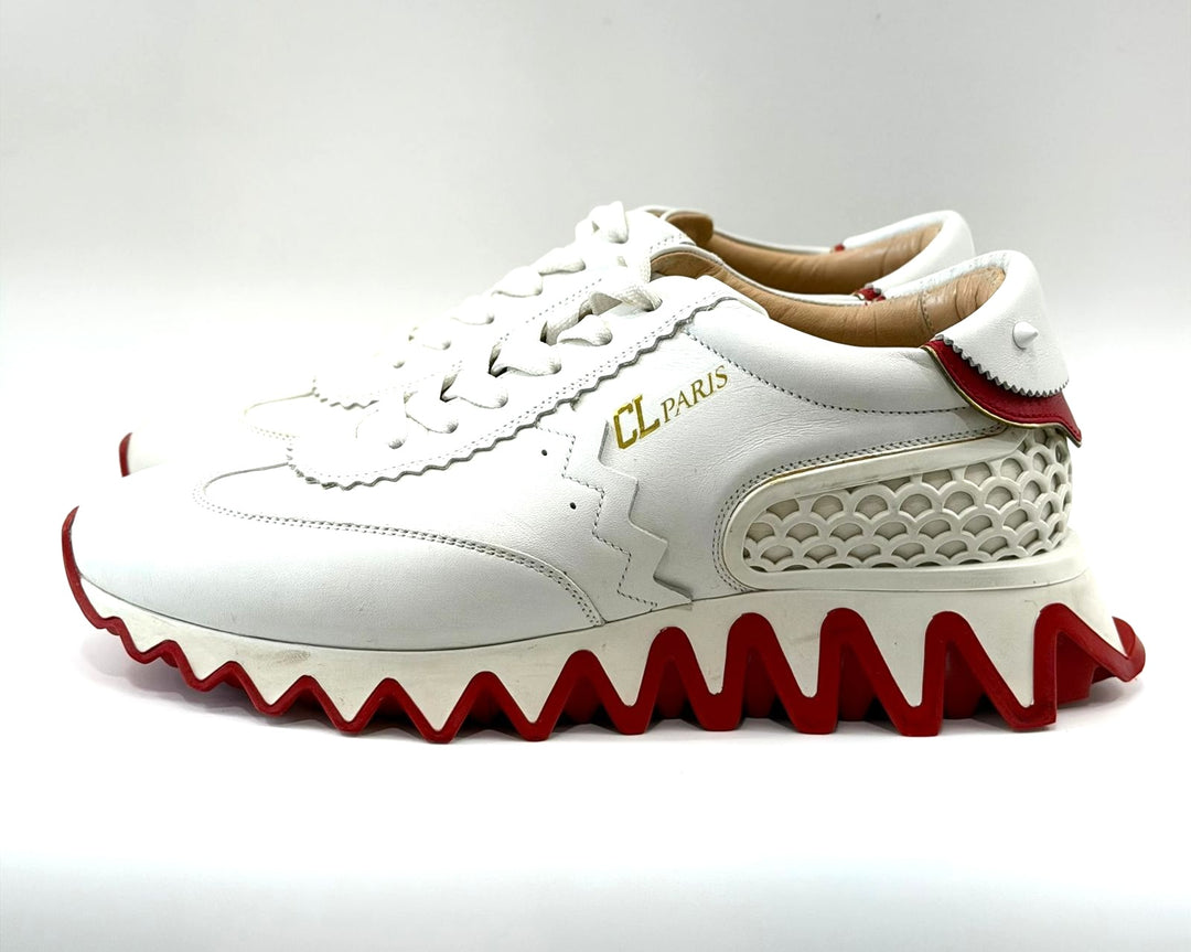 LOUBOUTIN LOUBISHARK DONNA RUNNER CALFSKIN LEATHER SNEAKERS
