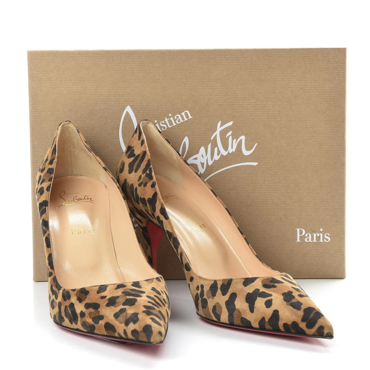 CHRISTIAN LOUBOUTIN LEOPARD PRINT CALF HAIR CLARE PUMPS