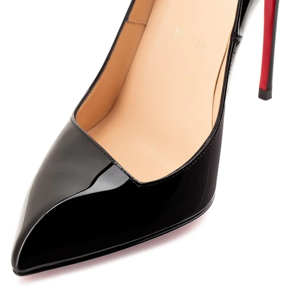 LOUBOUTIN CORNEILLE 85 PATENT CALF LEATHER PUMPS