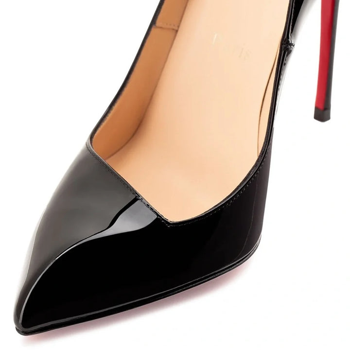 LOUBOUTIN CORNEILLE 85 PATENT CALF LEATHER PUMPS