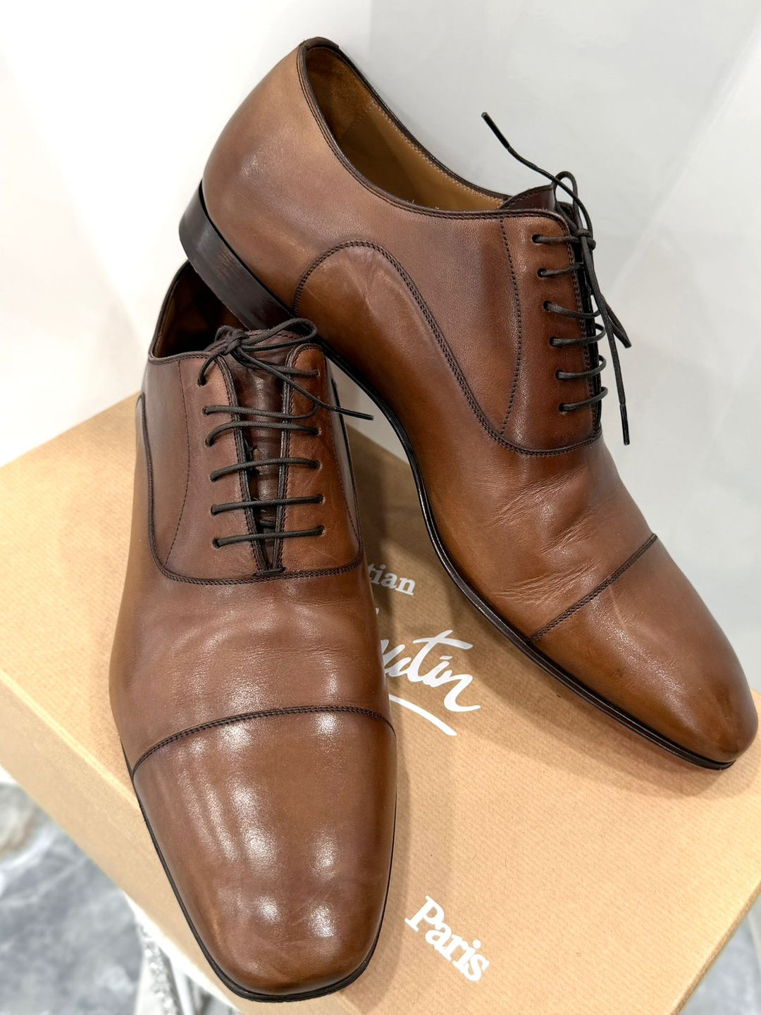 LOUBOUTIN GREGGO CALFSKIN LEATHER MEN&