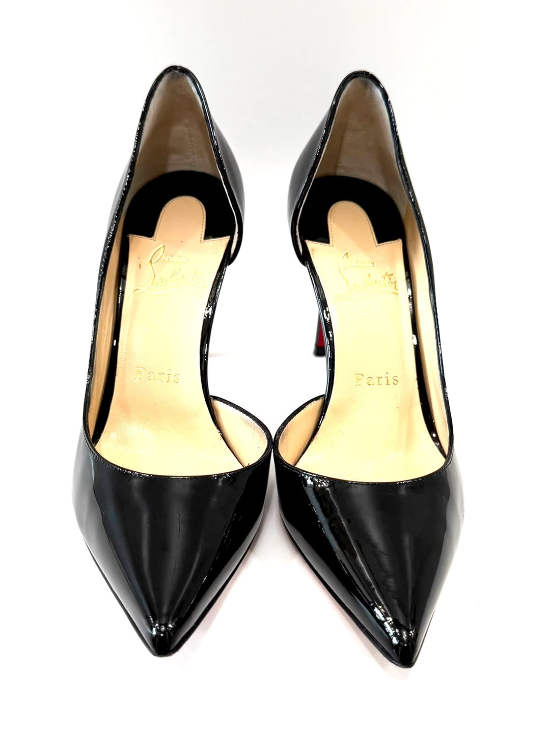 CHRISTIAN LOUBOUTIN IRIZA 100 PATENT CALF LEATHER D&