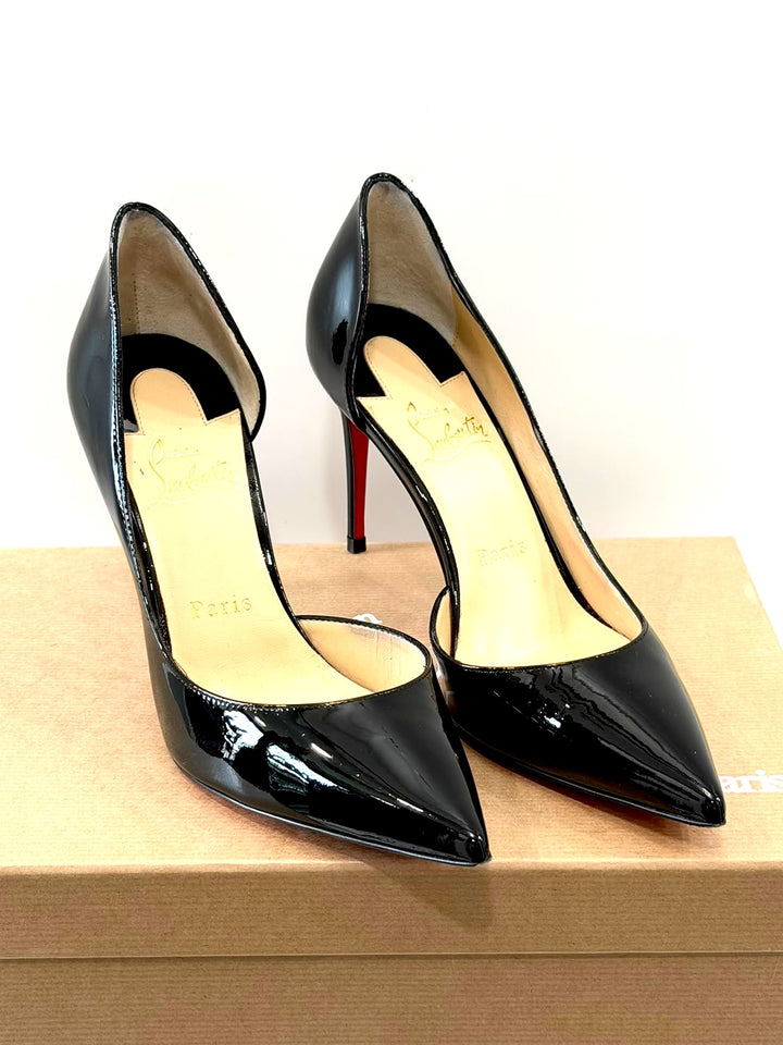 CHRISTIAN LOUBOUTIN IRIZA 100 PATENT CALF LEATHER D&