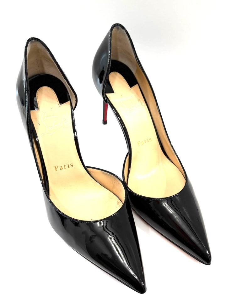 CHRISTIAN LOUBOUTIN IRIZA 100 PATENT CALF LEATHER D&