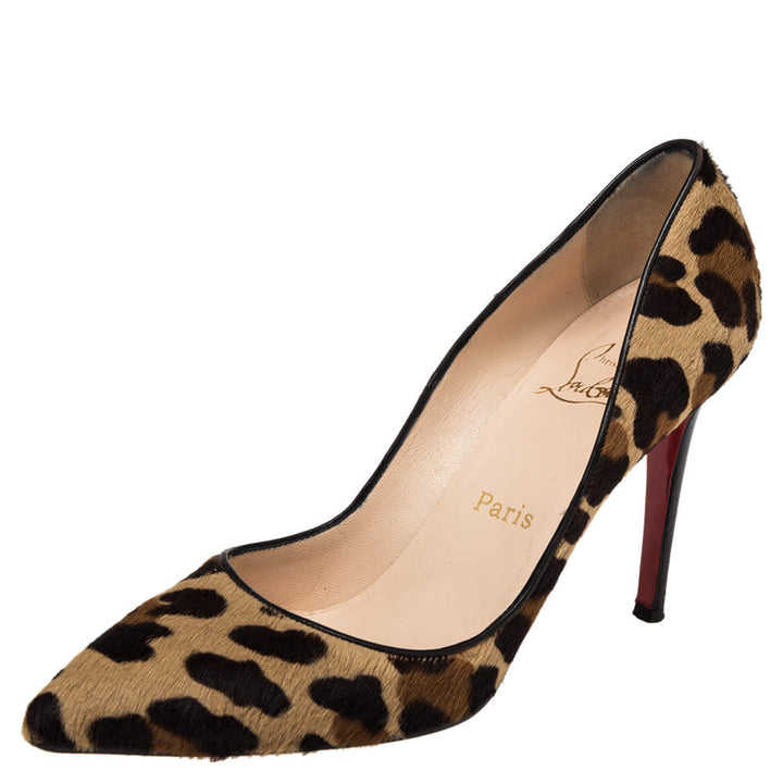 CHRISTIAN LOUBOUTIN LEOPARD PRINT CALF HAIR CLARE PUMPS