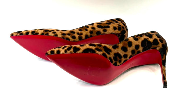 CHRISTIAN LOUBOUTIN LEOPARD PRINT CALF HAIR CLARE PUMPS