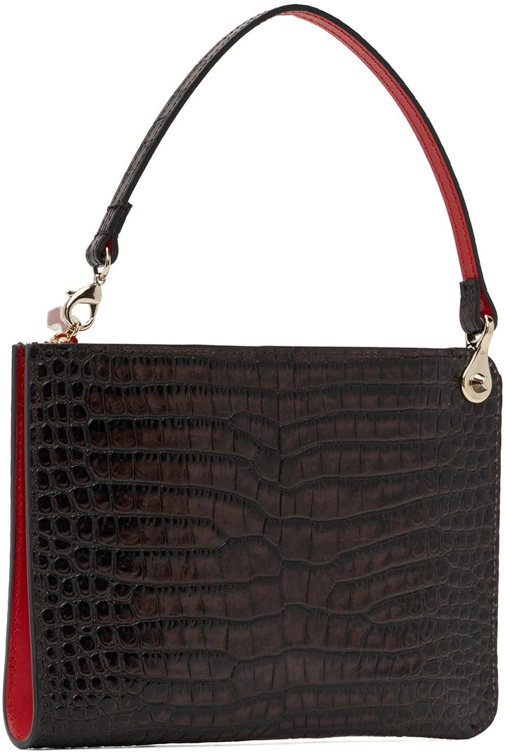 CHRISTIAN LOUBOUTIN LIZZY LIZARD-EMBOSSED LEATHER CLUTCH
