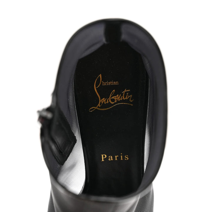 CHRISTIAN LOUBOUTIN MESH CHECKYPOINT 55 BOOTIES