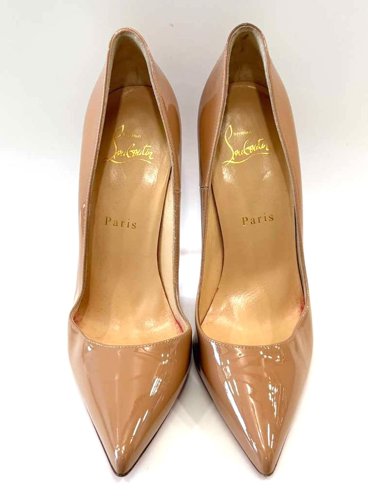 LOUBOUTIN PATENT CALF LEATHER SO KATE 120 PUMPS