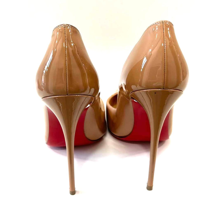 LOUBOUTIN PATENT CALF LEATHER SO KATE 120 PUMPS