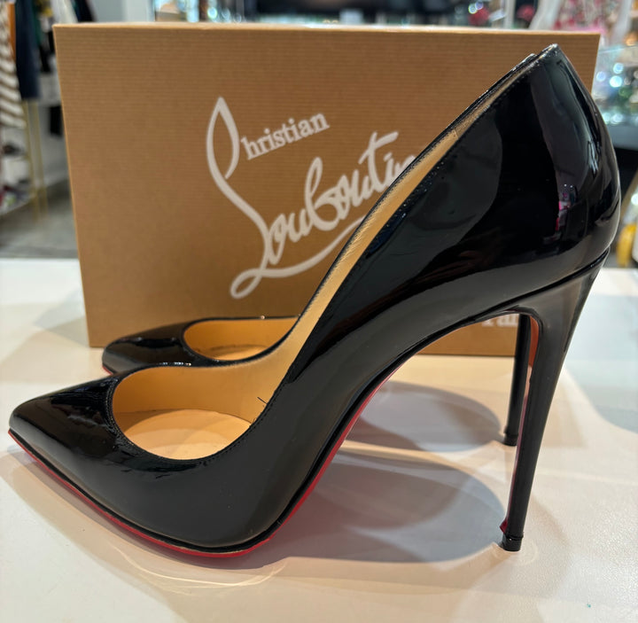 LOUBOUTIN PIGALLE FOLLIES PATENT CALF LEATHER PUMPS