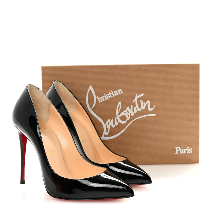 LOUBOUTIN PIGALLE FOLLIES PATENT CALF LEATHER PUMPS