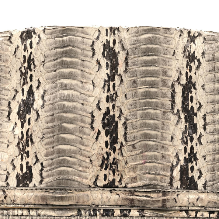 LOUBOUTIN ARTEMIS PYTHON SNAKESKIN SPIKE STRAP SHOULDER BAG