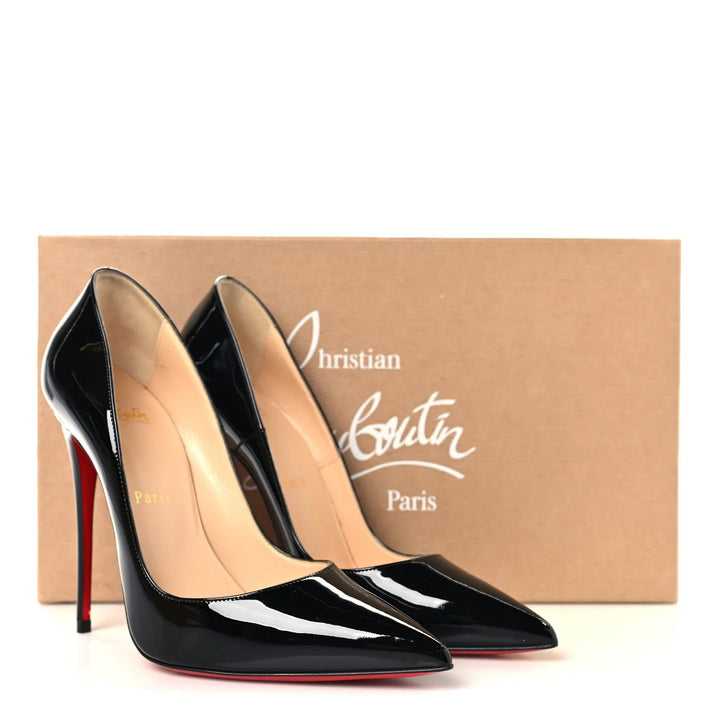 LOUBOUTIN SO KATE 120 PATENT CALF LEATHER PUMPS