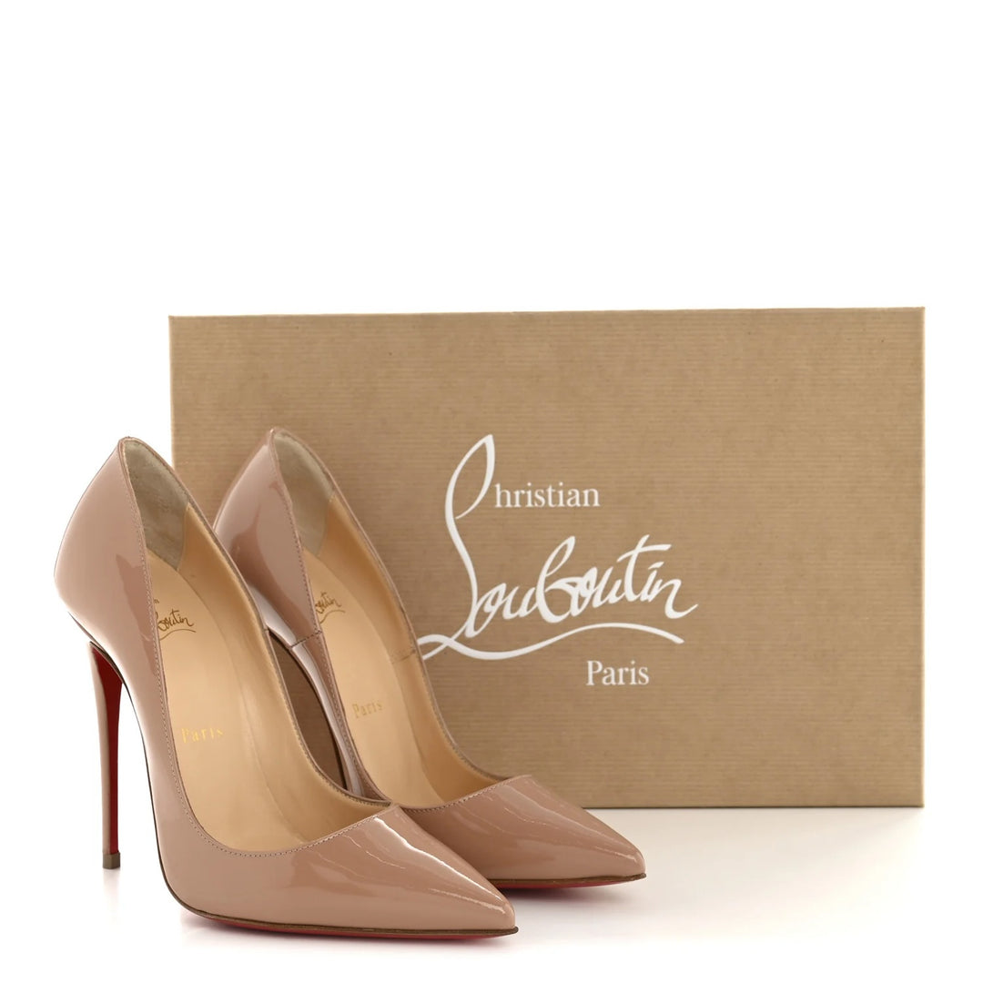 CHRISTIAN LOUBOUTIN SO KATE 120 PATENT LEATHER PUMPS