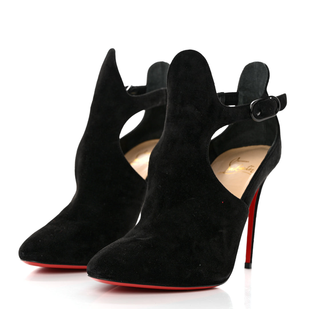 CHRISTIAN LOUBOUTIN CANADADA 100 VEAU VELOURS BOOTIES PUMPS