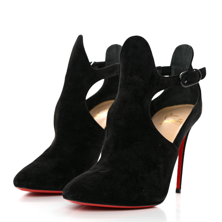 CHRISTIAN LOUBOUTIN CANADADA 100 VEAU VELOURS BOOTIES PUMPS