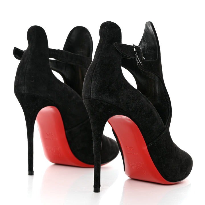 CHRISTIAN LOUBOUTIN CANADADA 100 VEAU VELOURS BOOTIES PUMPS