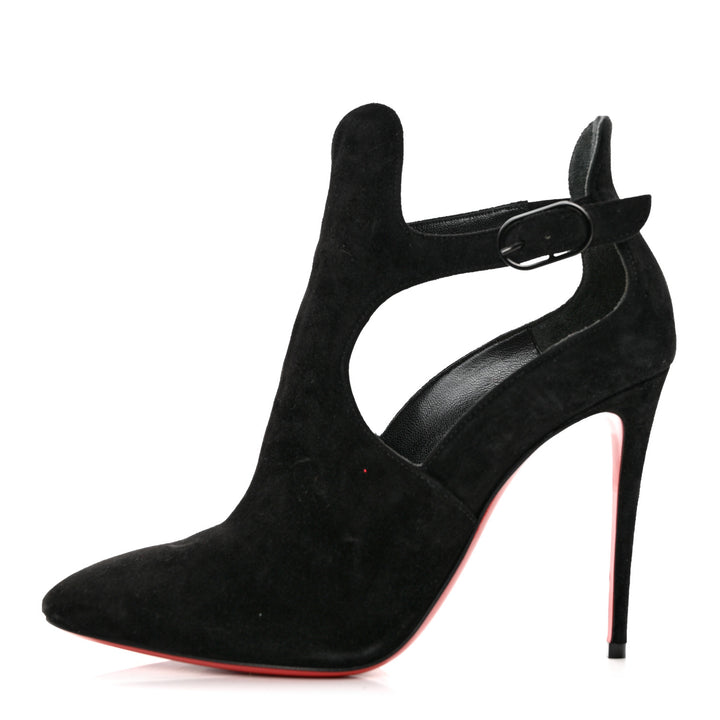 CHRISTIAN LOUBOUTIN CANADADA 100 VEAU VELOURS BOOTIES PUMPS