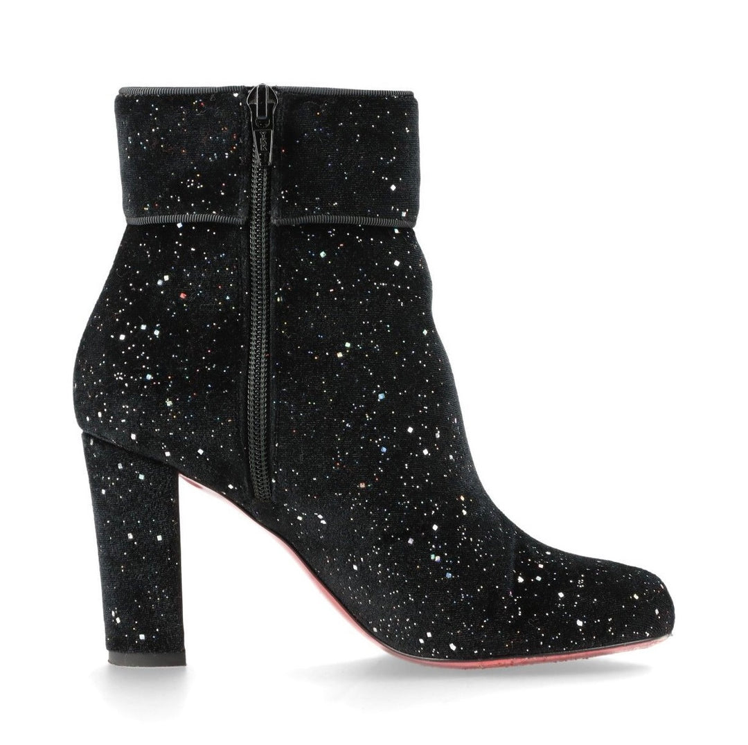 LOUBOUTIN VELVET GALACTICA MOULAMAX 85 BOOTIES