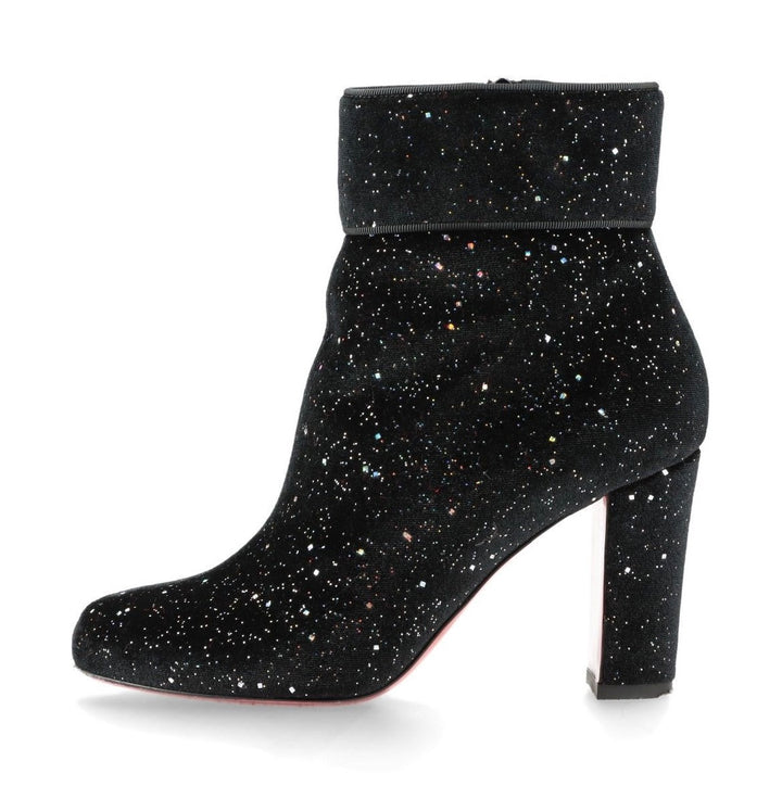 LOUBOUTIN VELVET GALACTICA MOULAMAX 85 BOOTIES