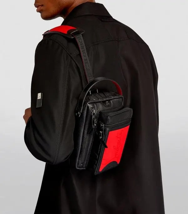 LOUBOUTIN LOUBIDEAL CALFSKIN LEATHER CROSSBODY BAG
