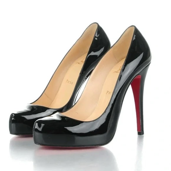 LOUBOUTIN ROLANDO 120 PATENT LEATHER PUMPS