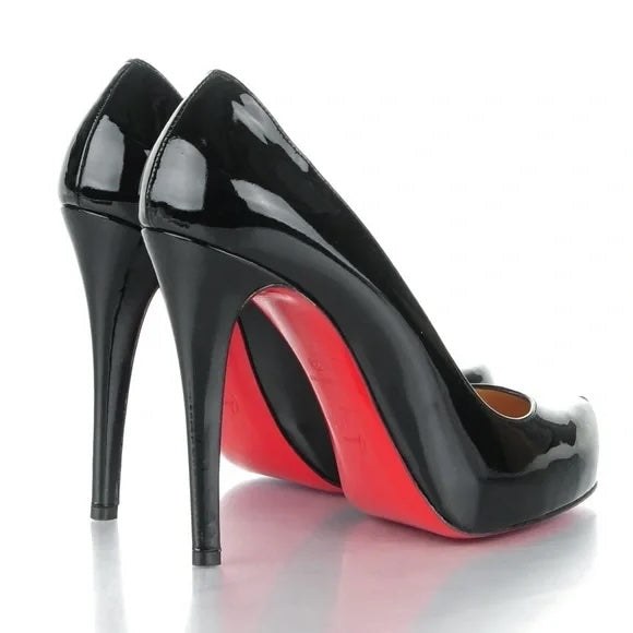 LOUBOUTIN ROLANDO 120 PATENT LEATHER PUMPS