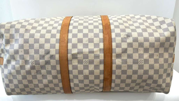 LOUIS VUITTON DAMIER AZUR KEEPALL 55 BANDOULIÈRE SHOULDER BAG