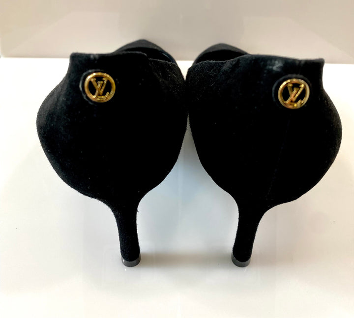 LOUIS VUITTON 16 YEAR LEATHER X SUEDE PUMPS