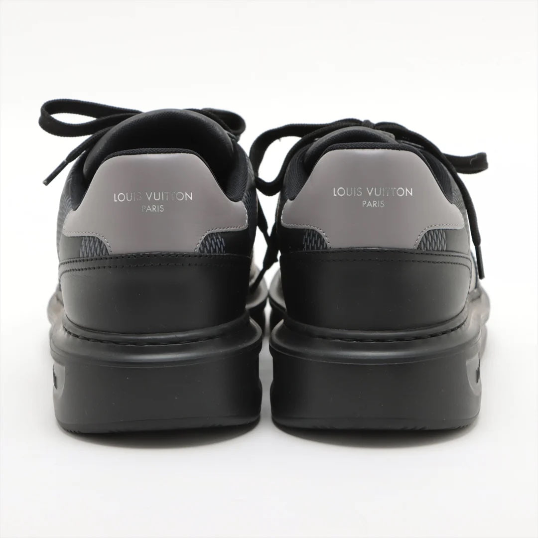 LOUIS VUITTON BEVERLY HILLS DAMIER GRAPHITE LEATHER SNEAKERS
