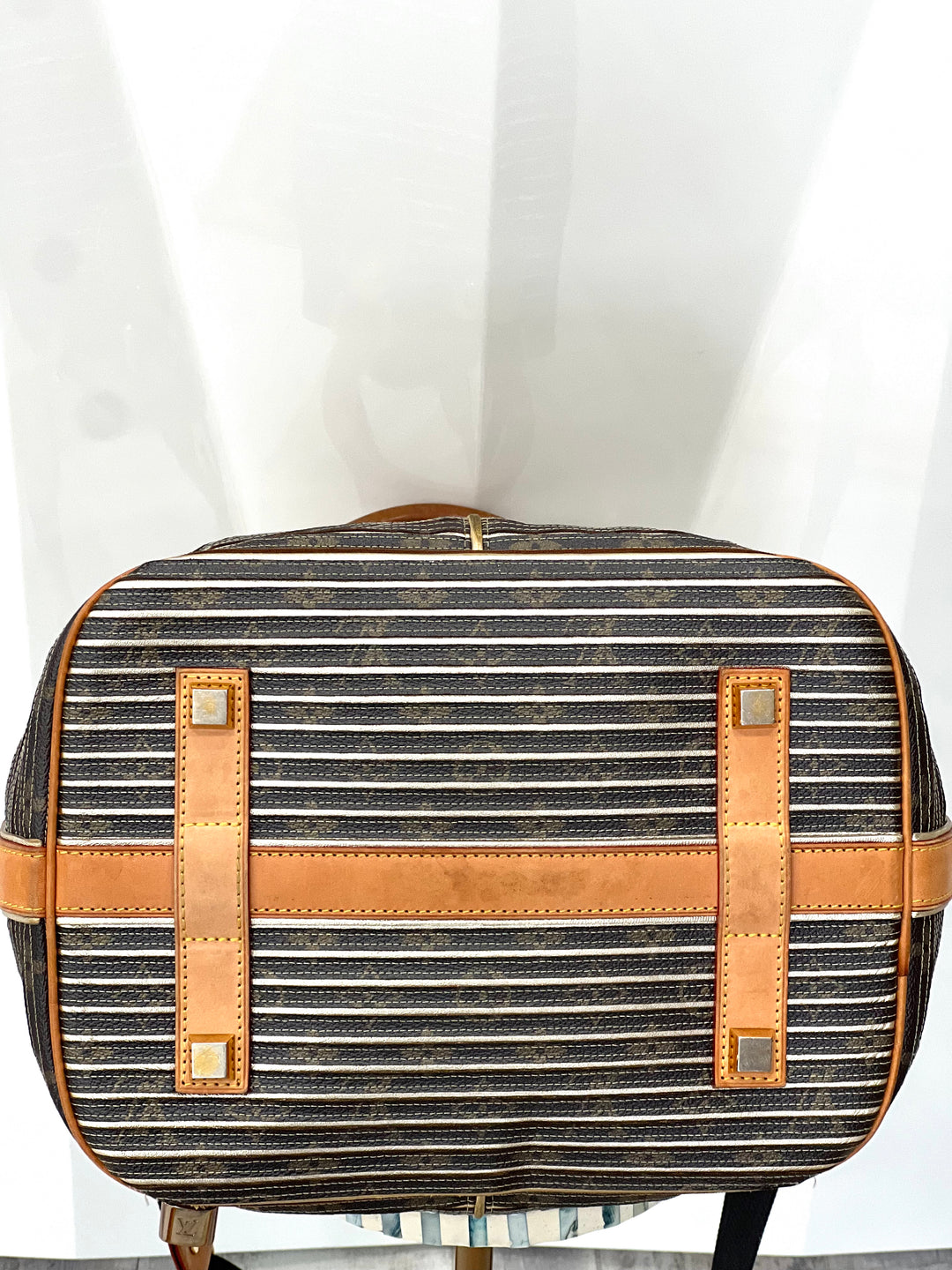 LOUIS VUITTON ARGENT MONOGRAM CANVAS-LEATHER LIMITED EDITION EDEN NEO BAG