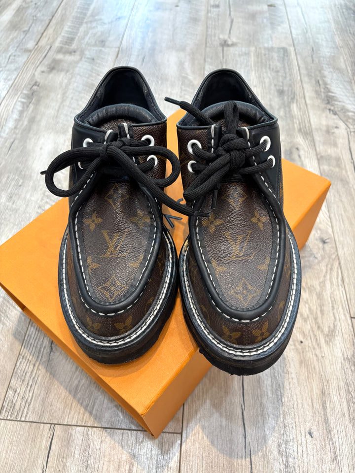LOUIS VUITTON BEAUBOURG MONOGRAM PLATFORM DERBY SHOES