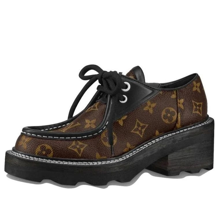 LOUIS VUITTON BEAUBOURG MONOGRAM PLATFORM DERBY SHOES