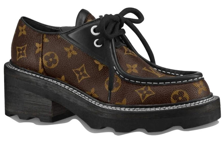 LOUIS VUITTON BEAUBOURG MONOGRAM PLATFORM DERBY SHOES