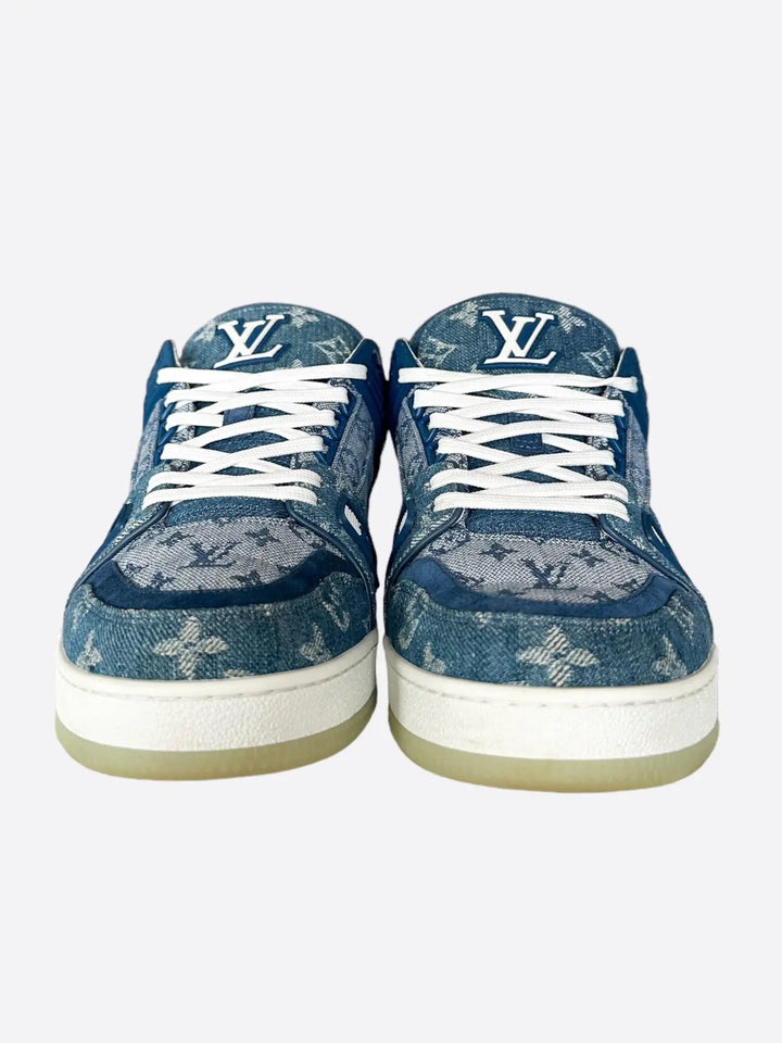 LOUIS VUITTON DENIM MONOGRAM TRAINERS