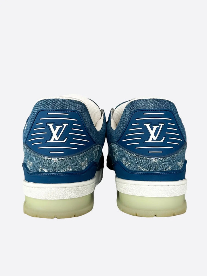 LOUIS VUITTON DENIM MONOGRAM TRAINERS